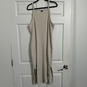 Old Navy, Body Con Cream, Dress, Slits at bottom Size XXL